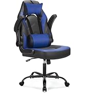 DUMOS Computer Gaming Chair with Flip-up Armrest, Ergonomic Office Desk Chair with Headrest for A...