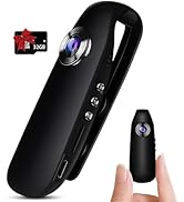 Veralyxa Body Cam, 1080P Mini Body Camera, No WiFi Small Camera with Built-in 32GB TF Card, 3-7 H...