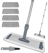 Silkyhose Microfiber Mops Floor Cleaning Mop, Flat Floor Mop for Hardwood, Vinyl, Tile Cleaning, ...