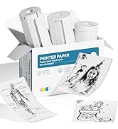 TYPONOS Genuine Self-Adhesive Thermal Printer Stickers, 54mmx3.2m Sticker Paper, Compatible with ...