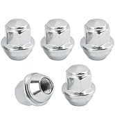 5PCS M12×1.5 Lug Nuts Set OEM 5114407,Chrome-Plated Steel Wheel Lug Nuts Replace Breakage Lugs Nu...
