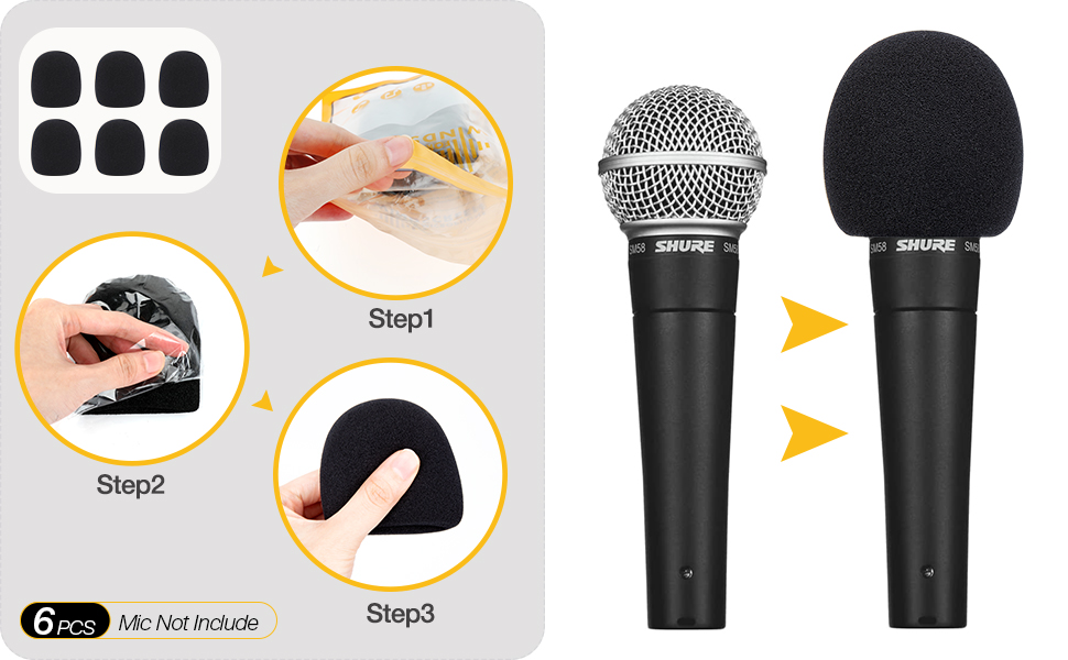 SM58 pop filter Beta58A SM48 , pop filter wind screen foam cover, mic cover, ball type windscreen