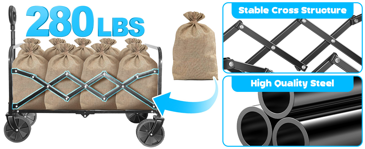 280LBS Wagons Carts