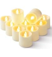 Homemory 12Pack Timer Flameless LED Votive Candles, Long Lasting Battery Operated Tea Light with ...