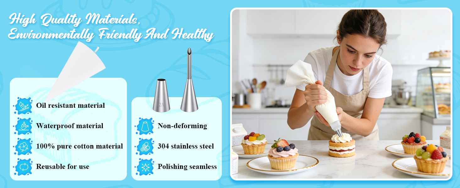 Piping Bags and Tips Set
