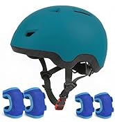 Toddler Helmet and Knee Pads Set for 1-3 Years Old, Kids Bike Helmets with Toddler Knee Pads and ...