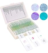 30 Microscope Slides with Specimens, Prepared Microscope Slides Set with Plants Animals Insects f...