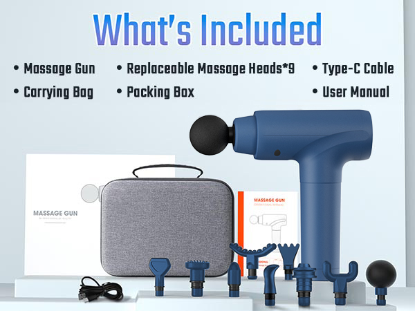 cotsoco Massage Gun, Muscle Massage Gun Deep Tissue Back Massager with Silent Brushless Motor