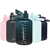 Simple Modern Half Gallon 64 oz Water Bottle with Push Button Silicone Straw Lid &amp; Motivational M...