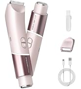 SHEGLAM Smooth Moves Dual-Head Electric Bikini Trimmer, 3-in-1 Exfoliate Trim Shave, Ceramic Hypo...
