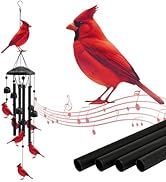 AVEKI Metal Cardinal Wind Chimes for Outside, Cardinal Gifts for Women Mother's Day Birthday Chri...