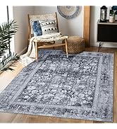 Domitapis Area Rug 5×7, Vintage Boho Rug,Ultra-Soft Low Pile, Washable, Non Slip,Stain Resistant ...