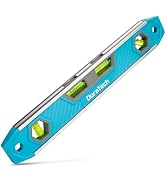 DURATECH 12-Inch Magnetic Torpedo Level with 0°/45°/90° Bubbles &amp; V-Groove | Leveler with Five-Li...