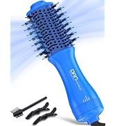 Mini Travel Ceramic Blow Dryer Brush for Short to Medium Hair, 2 Inch Oval Styling Hot Air Brush ...