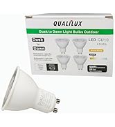 Qualilux MR16 GU10 Dusk to Dawn Light Bulbs, Warm White 3000K, 50W Equivalent, 500LM, Auto On/Off...