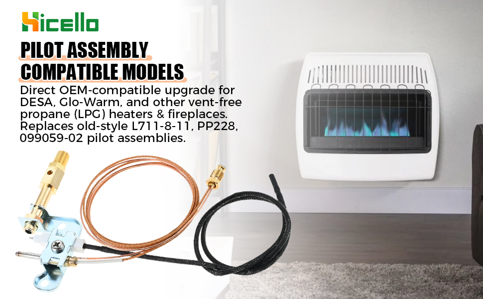 110803-02 LPG Pilot ODS Repair Kit for DESA Vent-Free Propane Heaters &amp; Fireplaces