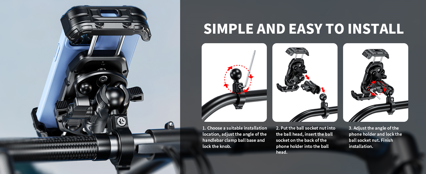 motorcycle phone holder handblebar