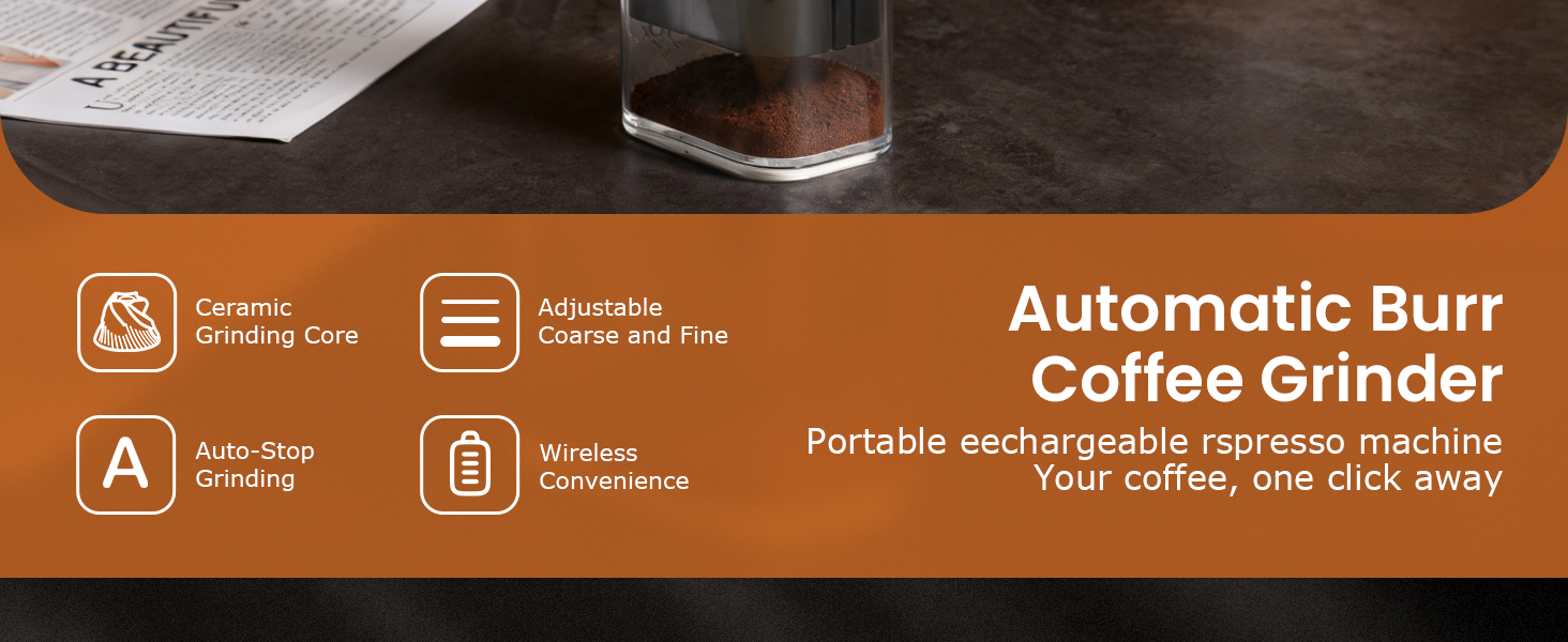 Automatic burr coffee grinder