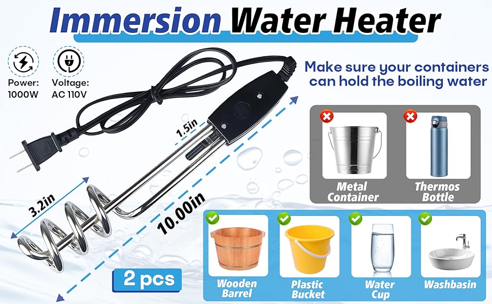 1000W-110V Immersion Water Heater A+2