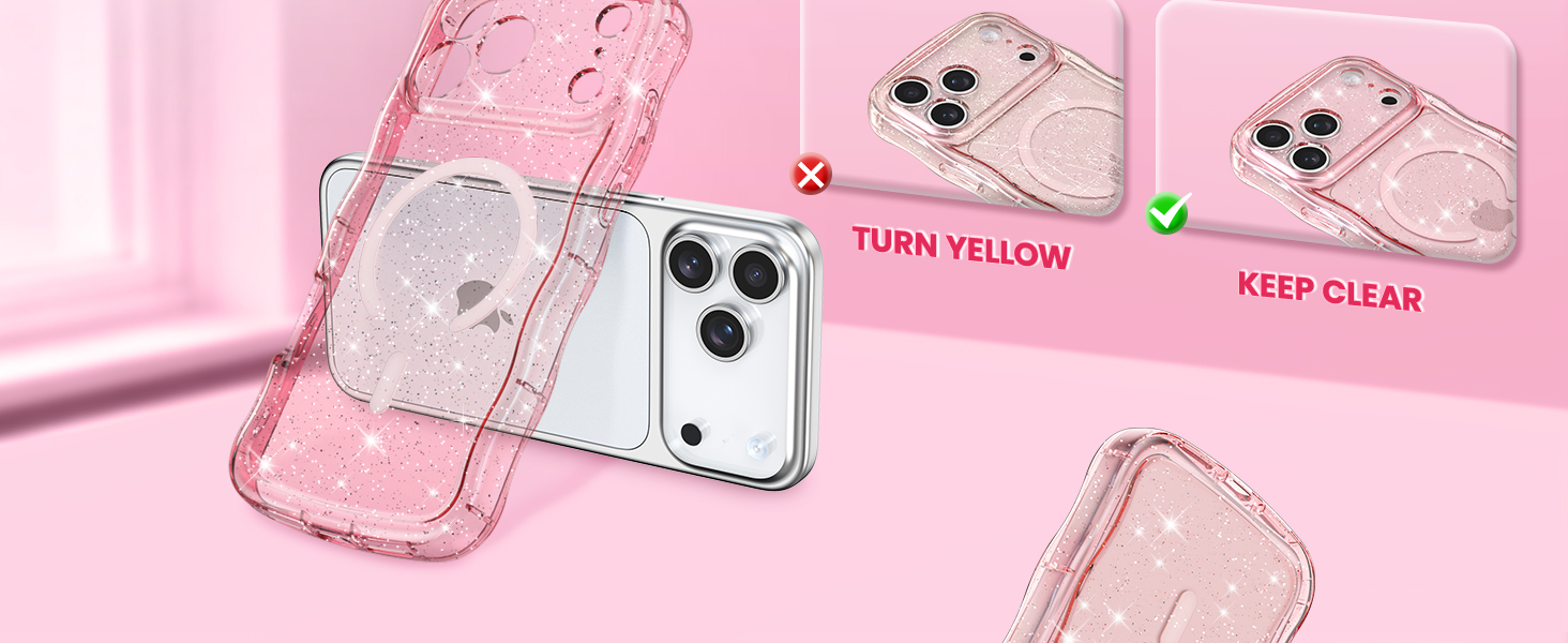 crystal Clear case transparent case magnetic case glitter case Glossy case cute case aesthetic case