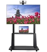 XINLEI Rolling TV Stand with Wheels Heavy Duty Mobile TV Cart for Most 32-75 Inch Flat/Curved Scr...