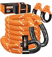 HOKINETY Kinetic Recovery Tow Rope - 1.26" x30FT 55000LBS Reflective Heavy Duty Snatch Strap Kit ...
