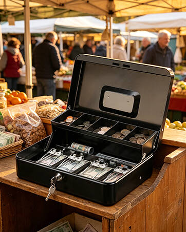 black cash box