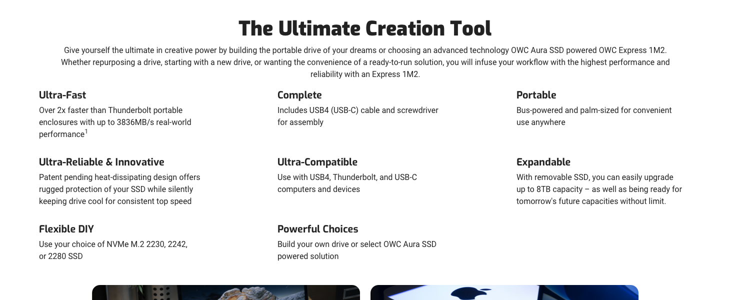 EXTERNAL SSD 1TB 2TB 4TB 8TB M.2 THUNDERBOLT USB4 STORAGE 4K MAC PC USB-C HARD DRIVE SOLID STATE 