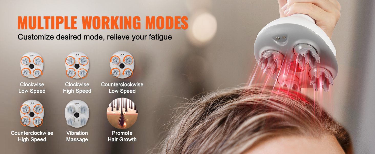 portable rechargeable head massager