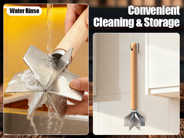 304 Stainless Steel Meat Chopper FoodGrade 6-BladeGround BeefChopper Potato Masher Hamburger Smasher