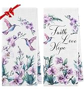 Hordely Hummingbird Gifts for Women Spring Kitchen Towels, Hummingbird Kitchen Decor Dish Hand Te...