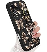 Jefonha Compatible with Phone 17 Pro Max Case with Finger Hand Strap for Girls Women, Cute Leopar...