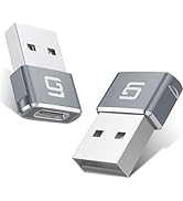 GodSpin USB to USB C Adapter [2 Pack] USB C Female to A Male OTG Charger Type 2.0 Power Adapter C...