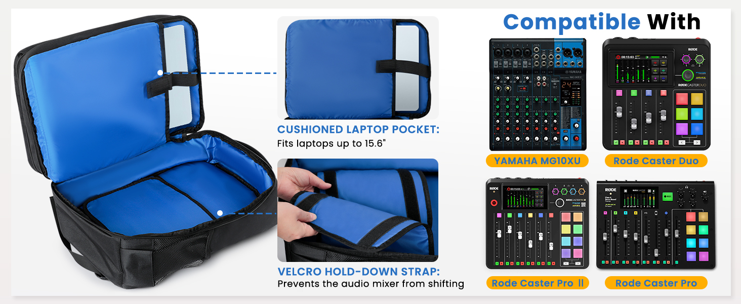 Audio Mixer Travel Case Bag