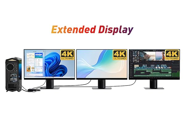 MST hub for multiple monitors