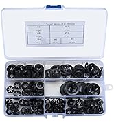 wugongshan 340 Pcs Internal Tooth Starlock Locking Washers, Push On Speed Clips Fasteners Washers...