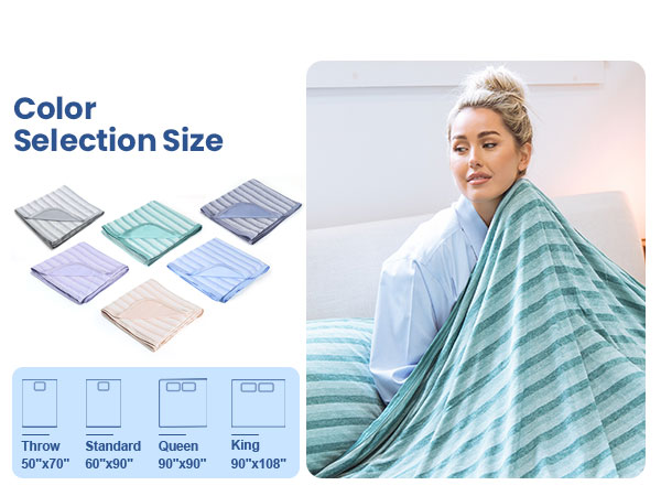 Cooling Striped Blanket