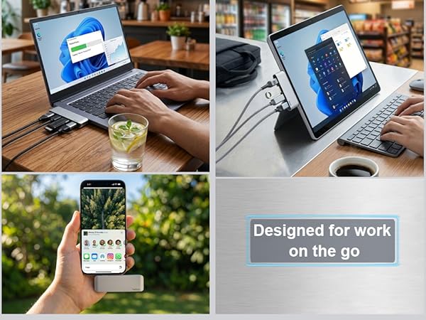 usb c adapter hdmi multiport hub Sleek, Portable &amp;amp; Durable, Its slim, lightweight design