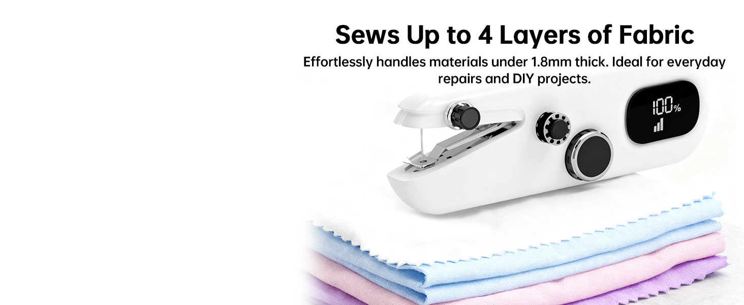 Sews Up to 4 Layers of Fabric