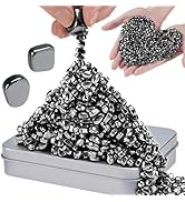 JUNYANG Magnetic Balls, Over 1000 Pcs Mini Magnetic Putty, with 2 Large Smooth Magnetic Beads, Fu...
