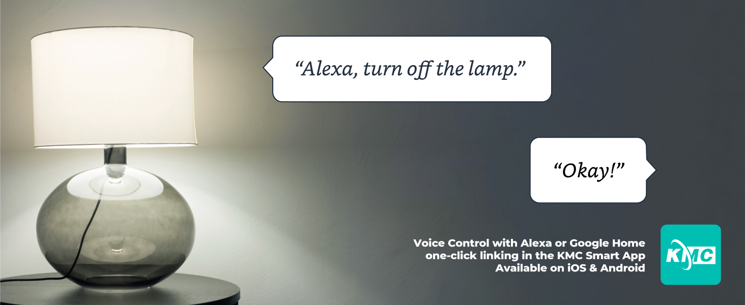 Alexa, turn off the lamp - Okay! - Voice control with Alexa or Google Home - one-click linking