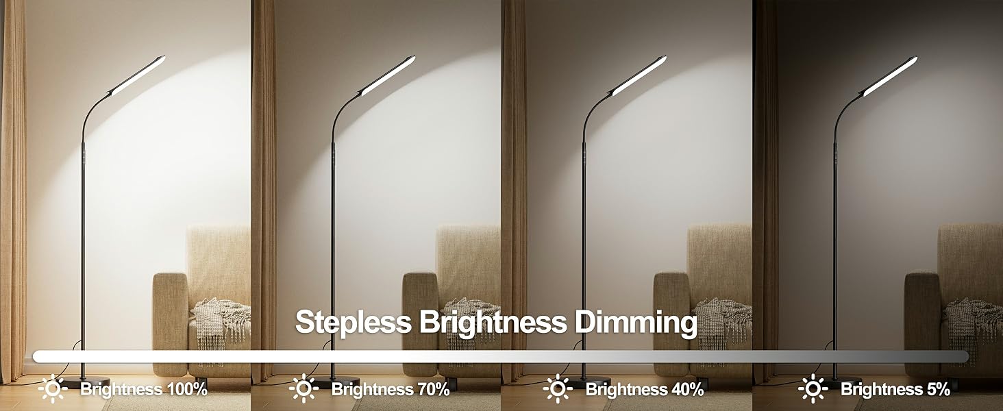 stepless dimmable floor lamp