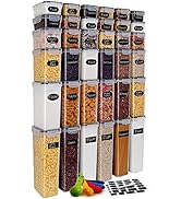 Airtight Food Storage Containers 36-Piece Set, Kitchen &amp; Pantry Organization, BPA Free Plastic St...