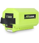KUNLUN Upgraded 7.5Ah 40-Volt Replacement Battery Compatible for Ryobi 40V Lithium Battery OP4075...