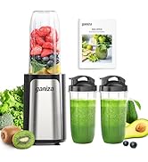 Ganiza Blender for Smoothies, 14Pcs Personal Blender for Shake and Smoothies for Kitchen with 3 P...