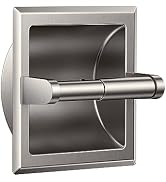 FORIOUS Brushed Nickel Toilet Paper Holder Wall Mount Includes Rear Mounting Bracket, Recessed To...