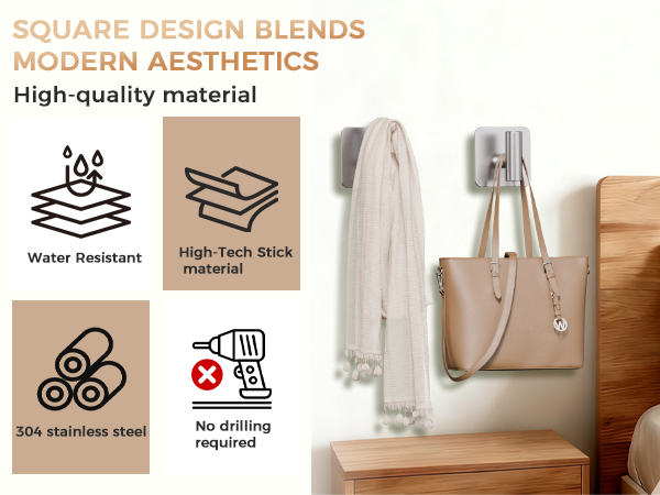 Stainless Steel Adhesive Towel hooks