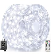 Ollny Christmas Lights Cool White, 600LED 197FT Christmas Tree Lights IP67 Waterproof, Plug in Fa...