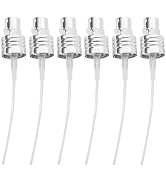 ZGLUZP 6 Pcs Silver Aluminum Essential Oil Perfume Spray Tops Fine Mist Pump Sprayer Tops Replace...
