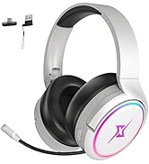 Targeal 2.4G Wireless Gaming Headset for PC, Xbox, PS5, Switch, Mac,Mobile- Rotatable &amp; Foldable ...